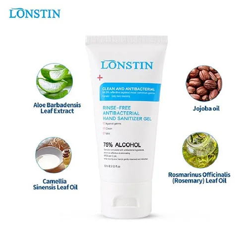 lonstin.jpg Lonstin Rinse-Free Antibacterial Hand Sanitizer Gel 60ml