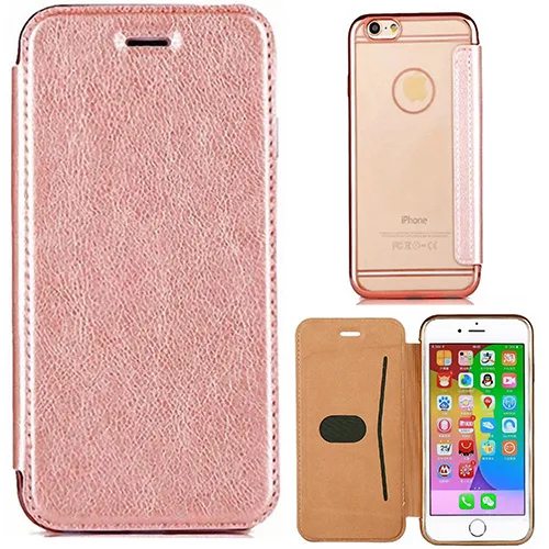 iPhone 7 / 8 / SE 2020 Luxury Slim Leather & TPU Gel Wallet Case - Image 3