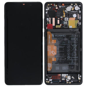 For Huawei P30 Pro LCD Screen Touch Digitiser Frame Battery – Black – OEM Pulled