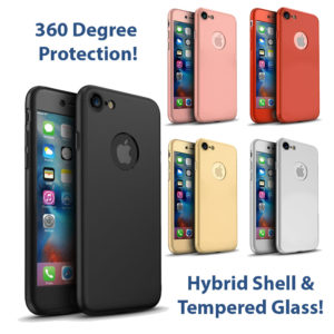 iPhone 7 360º Ultra Thin Hard Hybrid Case & Tempered Glass