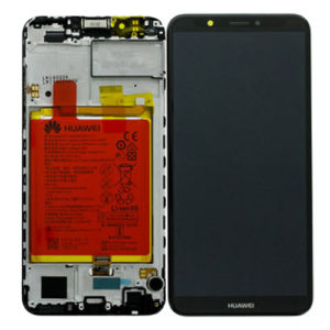 Genuine Huawei Y7 2018 LCD Screen & Touch Digitiser With Frame & Battery - Black