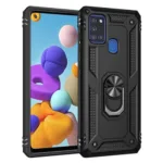 Samsung A217 Galaxy A21S Hybrid Dual-Layer Armour Case With Magnetic Ring Stand - Image 2