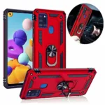 Samsung A217 Galaxy A21S Hybrid Dual-Layer Armour Case With Magnetic Ring Stand
