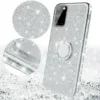 Samsung A715 Galaxy A71 Ultra Thin Clear Gel Case With Diamond, Glitter & Ring