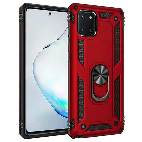 Samsung Galaxy Note 10 Lite Hybrid Dual-Layer Armour Case With Magnetic Ring Stand - Image 2