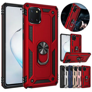 Samsung Galaxy Note 10 Lite Hybrid Dual-Layer Armour Case With Magnetic Ring Stand