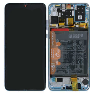 LCD Screen & Touch Digitiser With Frame & Battery For Huawei P30 Lite - Breathing Crystal - OEM Pulled
