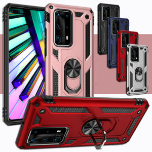 Huawei P40 Pro Hybrid Dual-Layer Armour Case With Magnetic Ring Stand