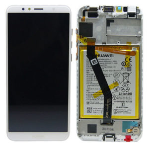 Genuine Huawei Y6 2018 LCD Screen & Touch Digitiser With Frame & Battery - White