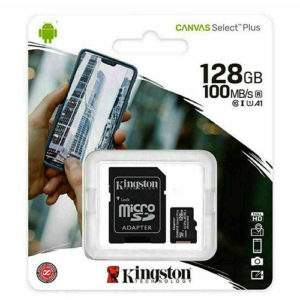 Kingston Micro SD SDHC Memory Card Class 10 128GB 100 MB/S Canvas Select Plus