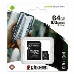Kingston Micro SD SDHC Memory Card Class 10 64GB 100 MB/S Canvas Select Plus