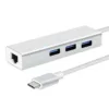 Type-C USB 3.0 3 Port USB Hub & Ethernet Adapter