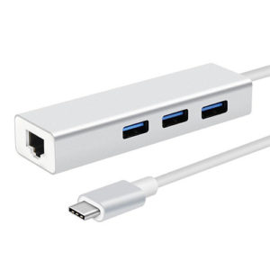 Type-C USB 3.0 3 Port USB Hub & Ethernet Adapter