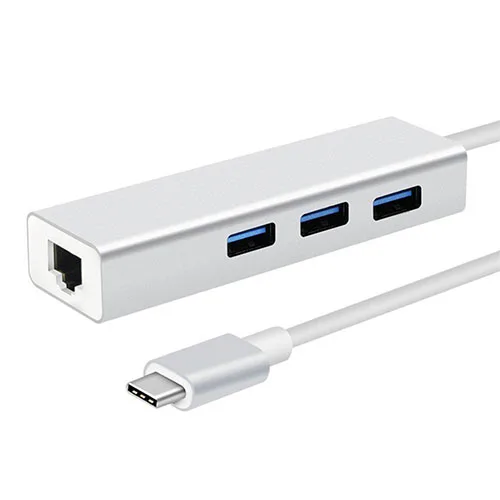 type-cadapter.jpg Type-C USB 3.0 3 Port USB Hub & Ethernet Adapter - Image 1