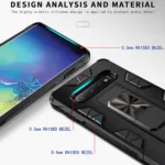 For Samsung Galaxy A21s Hybrid Dual-Layer Armour Case Magnetic Kick Stand Finger - Image 2