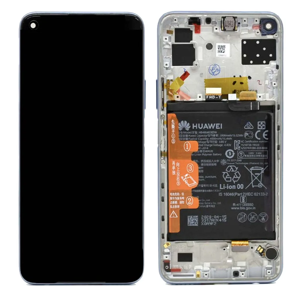 02353SUQ.jpg Genuine Huawei P40 Lite 5G LCD Screen & Touch Digitiser With Frame & Battery - Silver