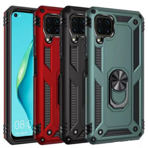 Huawei P40 Lite Hybrid Dual-Layer Armour Case With Magnetic Ring Stand