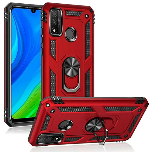 Huawei P Smart 2020 Hybrid Dual-Layer Armour Case With Magnetic Ring Stand