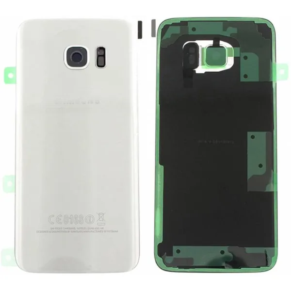 Genuine Samsung G935 Galaxy S7 Edge Rear Back Glass / Battery Cover With Camera Lens - Silver