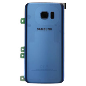 Genuine Samsung G935 Galaxy S7 Edge Rear Back Glass / Battery Cover With Camera Lens - Coral Blue