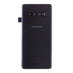 Genuine Samsung Galaxy S10 Rear Back Glass / Battery Cover With Camera Lens - Black