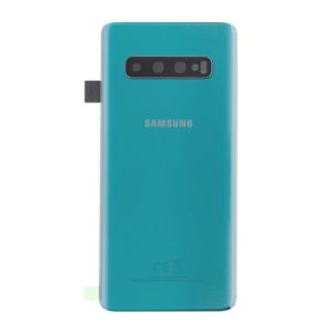 Genuine Samsung Galaxy S10 Rear Back Glass / Battery Cover With Camera Lens - Prism Green