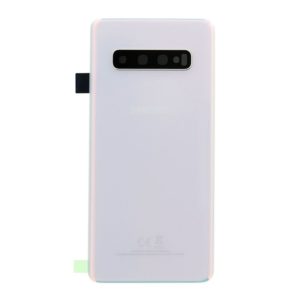Genuine Samsung Galaxy S10 Rear Back Glass / Battery Cover With Camera Lens - Prism White