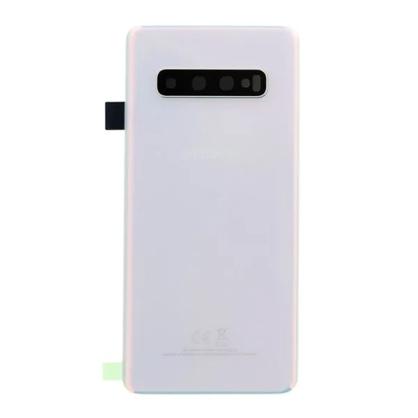 Genuine Samsung Galaxy S10 Rear Back Glass / Battery Cover With Camera Lens - Prism White