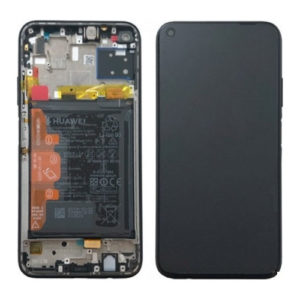 Genuine Huawei P40 Lite LCD Screen & Touch Digitiser With Frame & Battery - Crush Green - 14 Day