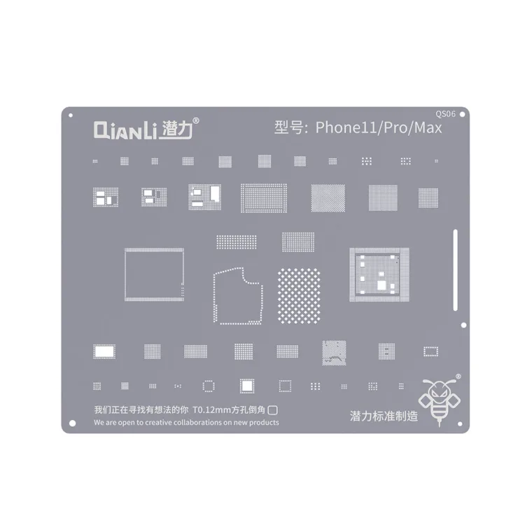 Qianli QS06 2D Bumblebee iPhone 11 / 11 Pro / 11 Pro Max BGA Re-Balling Stencil Template