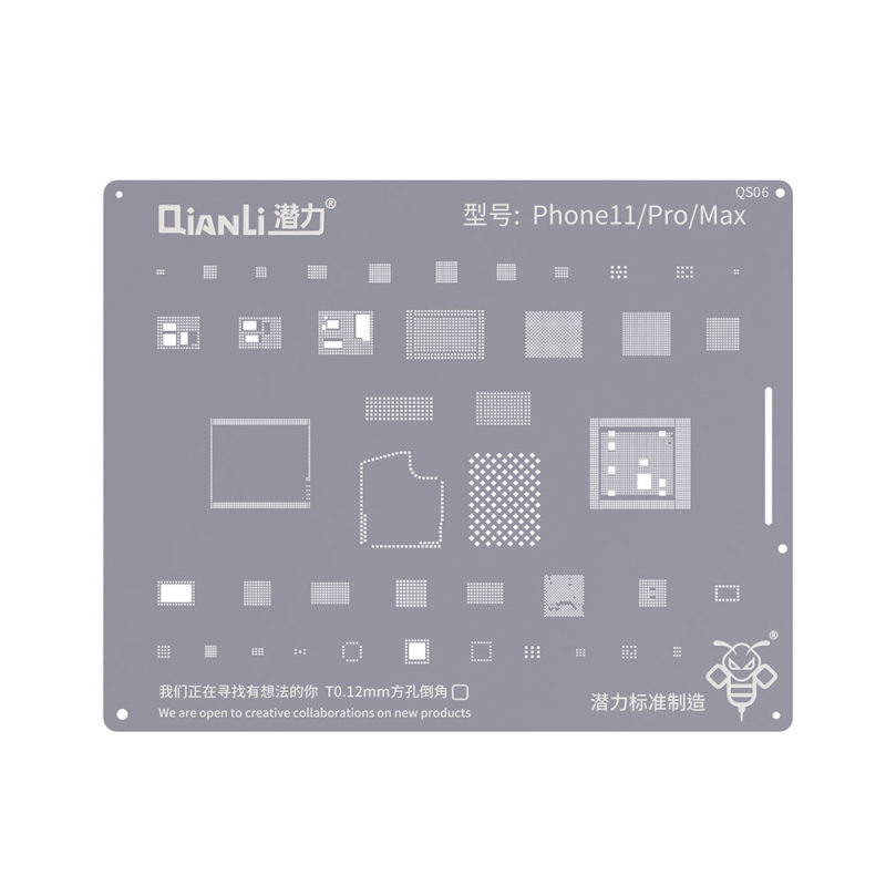 Qianli QS06 2D Bumblebee iPhone 11 / 11 Pro / 11 Pro Max BGA Re-Balling Stencil Template