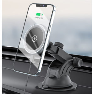 Magnetic Windscreen / Vent Car Circular Mount Holder 15W Wireless Charger for iPhone 12 Series