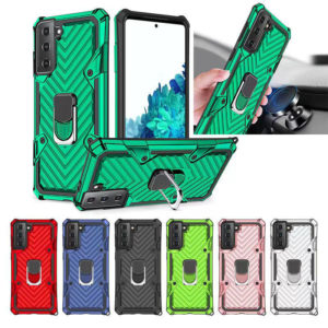 Samsung Galaxy S21 Series Hybrid Dual-Layer Armour Case With Magnetic Ring Stand
