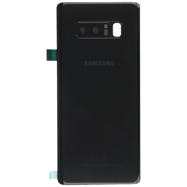 Genuine Samsung N950 Galaxy Note 8 Rear Back Glass / Battery Cover With Camera Lens - Black