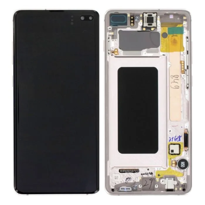 Genuine Samsung G975 Galaxy S10 Plus LCD Screen & Touch Digitiser - Ceramic White