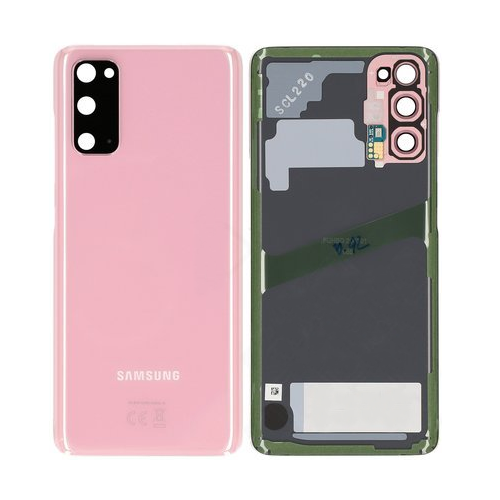 Genuine Samsung G981 Galaxy S20 5G Rear Back Glass / Battery Cover With Camera Lens - Cloud Pink