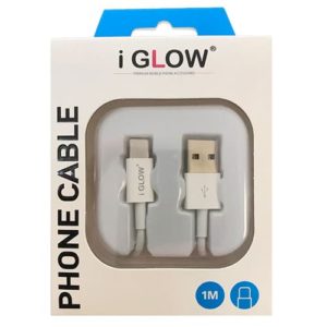 iGlow Premium Quality Type C USB Data Cable - Retail Packed