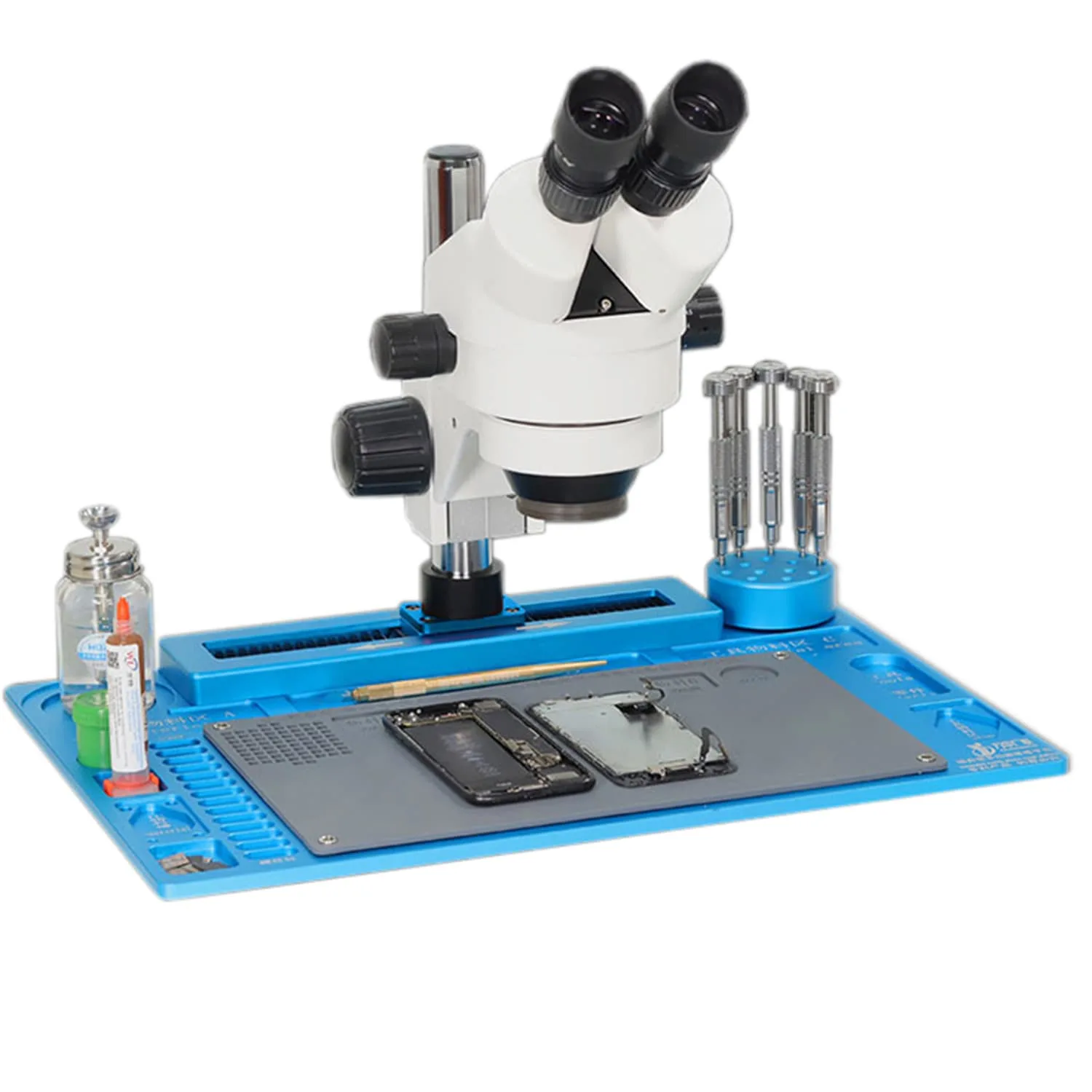 15775-wl-aluminium-alloy-comprehensive-universal-sliding-maintenance-platform-468mm-x-318mm-1.jpg WL Aluminium Maintenance Platform With Sliding Microscope Holder - Black