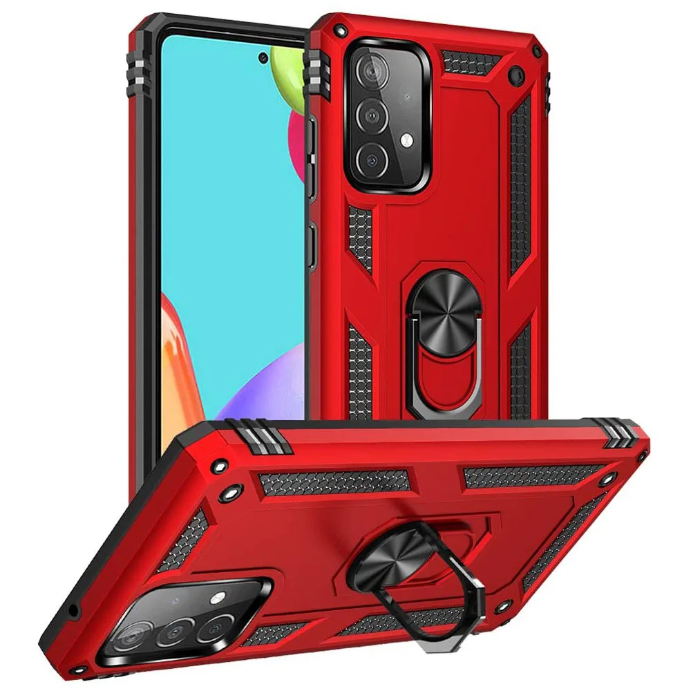 Samsung Galaxy A52 5G Hybrid Dual-Layer Armour Case With Magnetic Ring Stand - Image 3