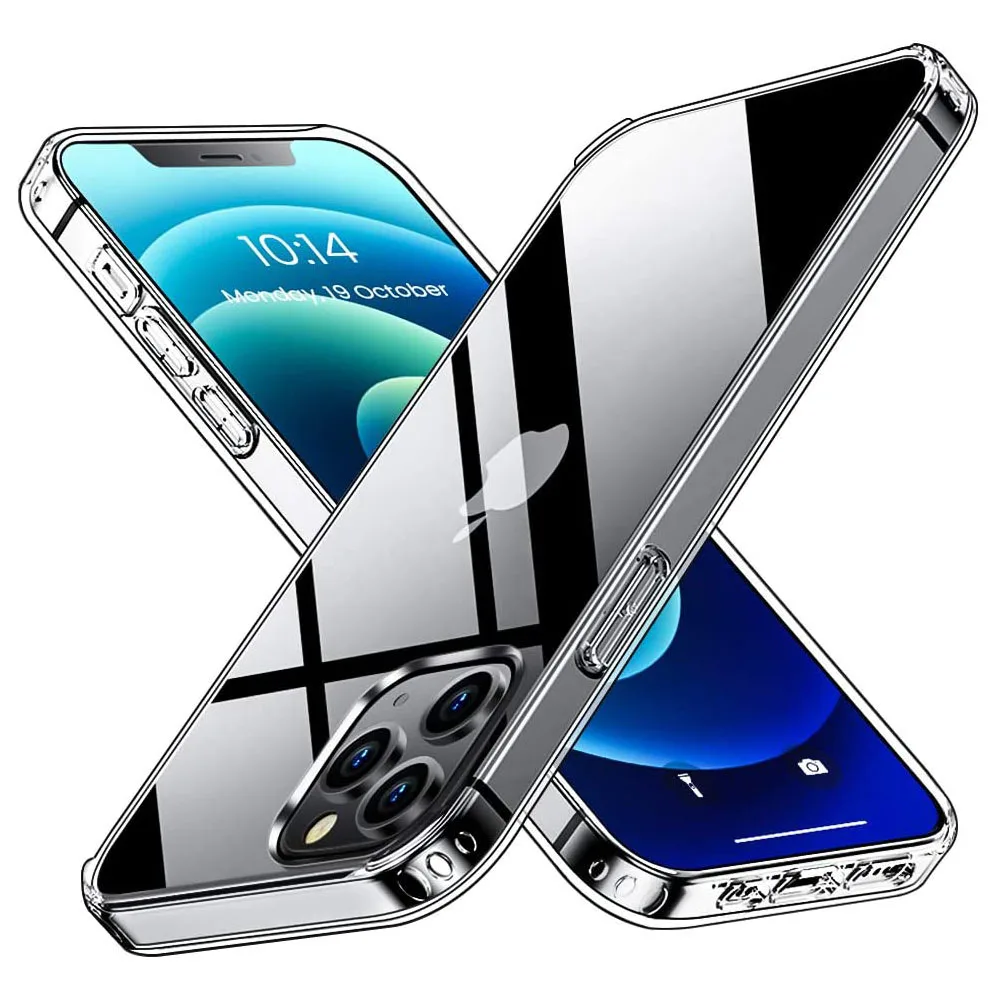 anemat12.jpg iPhone 12 / 12 Pro Crystal Clear Slim Fit Shockproof Anti-Yellowing Case
