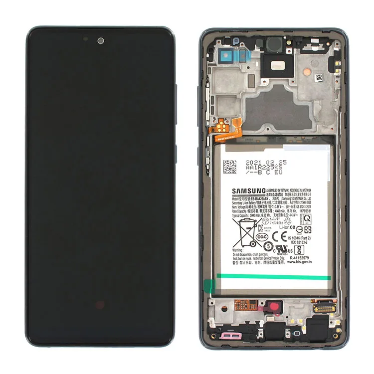 Genuine Samsung A725 Galaxy A72 LCD Screen & Touch Digitiser - Awesome Black