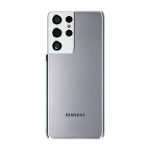 Genuine Samsung G998 Galaxy S21 Ultra Rear Back Glass / Battery Cover With Camera Lens - Phantom Silver GRADE A