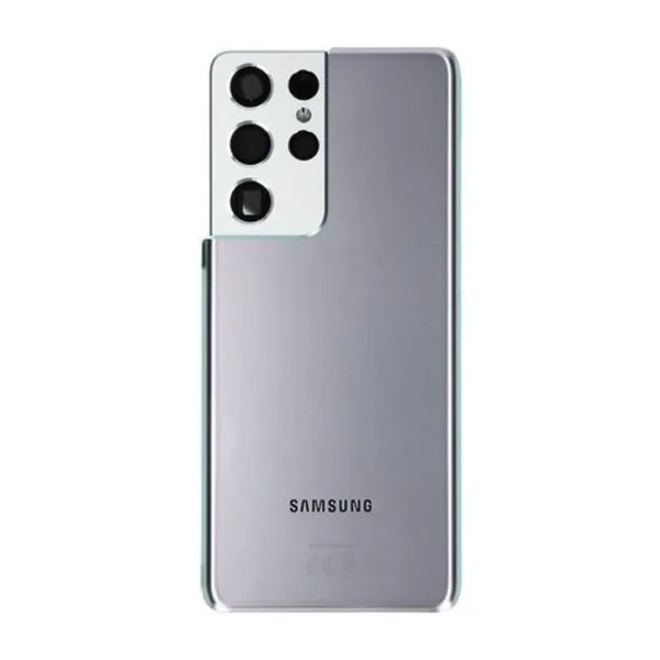 Genuine Samsung G998 Galaxy S21 Ultra Rear Back Glass / Battery Cover With Camera Lens - Phantom Silver GRADE A