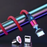 Magnetic 3 in 1 Nylon Braid 3A Charging Data Cable