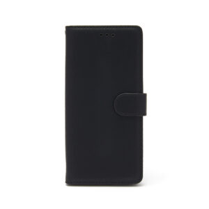 Nokia 2.4 Premium Litchi Style PU Leather Wallet Book Case Cover Card Holder - Black