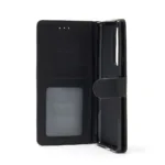 Nokia 1.4 Premium Litchi Style PU Leather Wallet Book Case Cover Card Holder - Black - Image 3