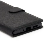 Nokia 1.4 Premium Litchi Style PU Leather Wallet Book Case Cover Card Holder - Black - Image 4