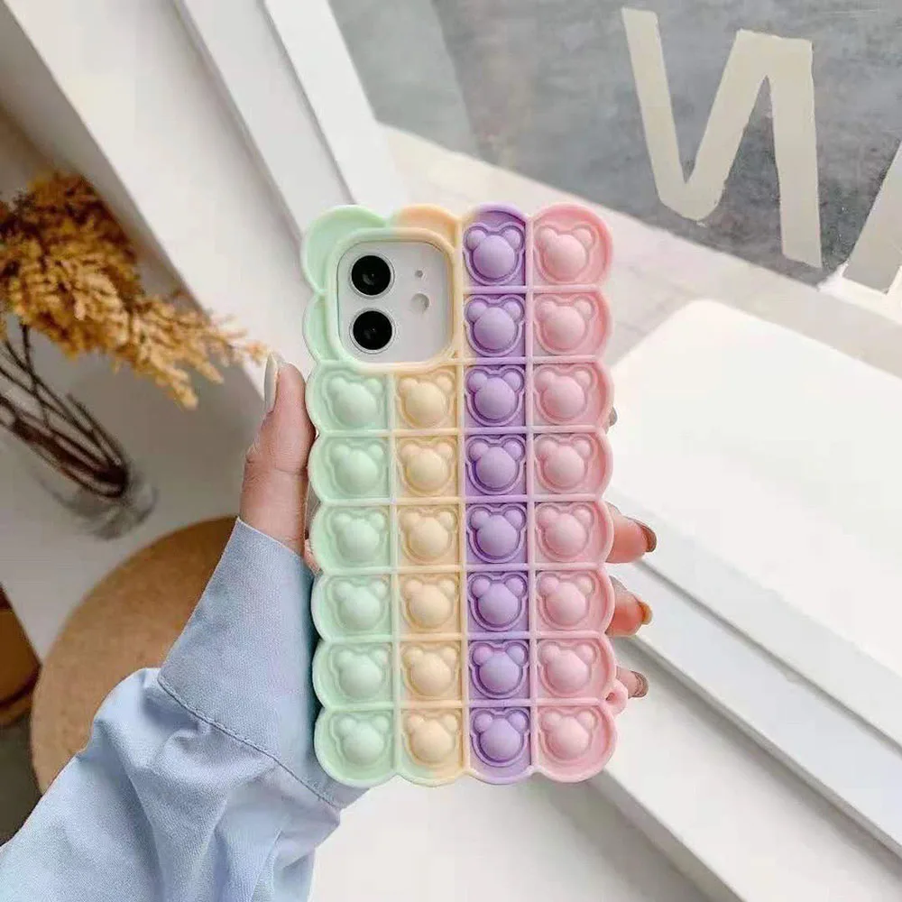 Pop It Fidget Push Cute Shape Design Bubble Case For Samsung Models - Image 2