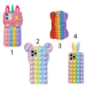 Pop It Fidget Push Cute Shape Design Bubble Case – iPhone Models