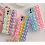 Pop It Fidget Push Cute Shape Design Bubble Case For Samsung Models